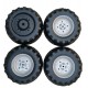 Set Ruota DX e SX Anteriore e Posteriore Polaris Outlaw 12v - Peg Perego